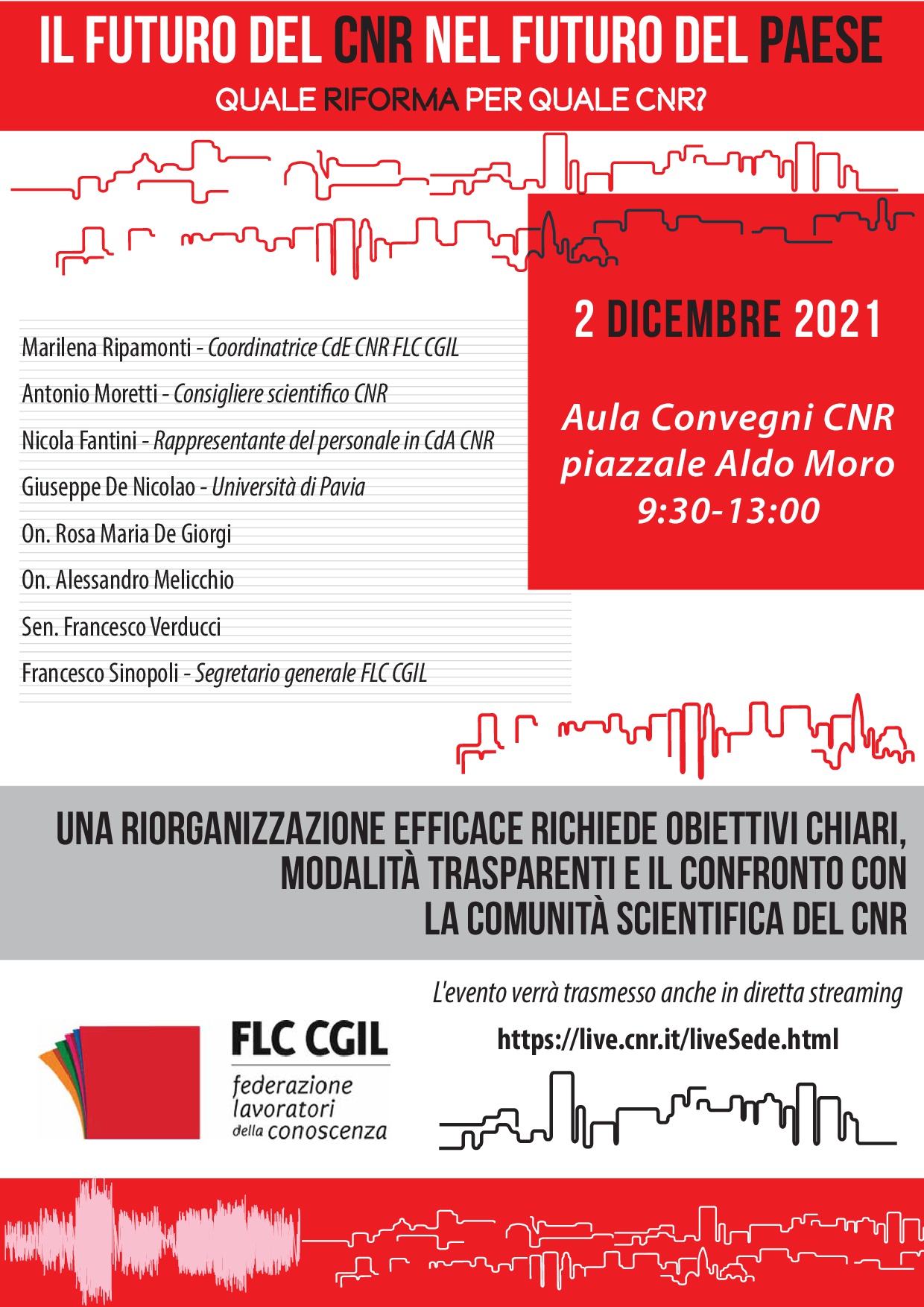 Quale riforma per quale CNR? Evento in streaming